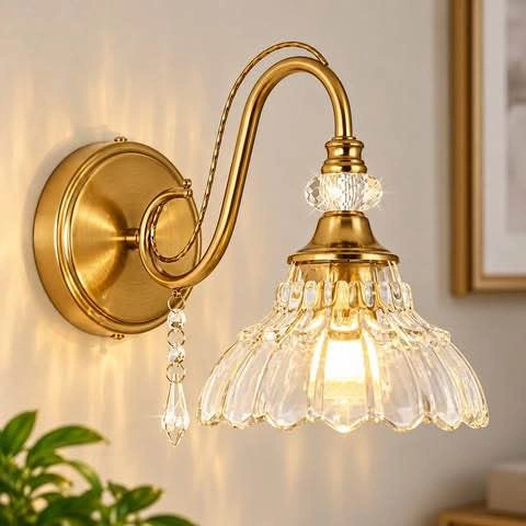 Gold Crystal Wall Sconce – Brand New - photo 2