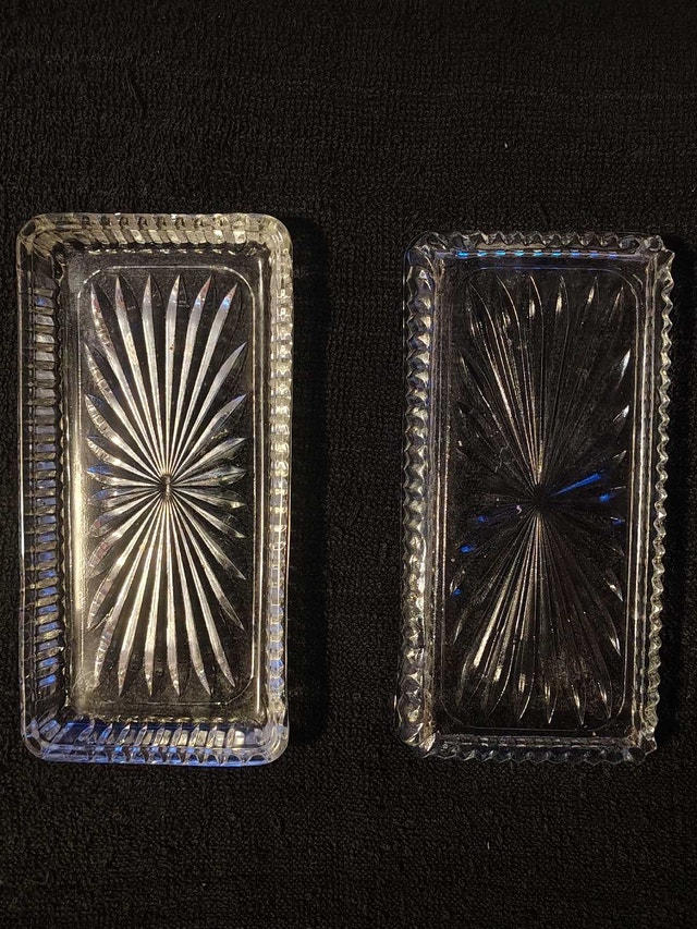 Vintage Pressed Glass Butter Dishes