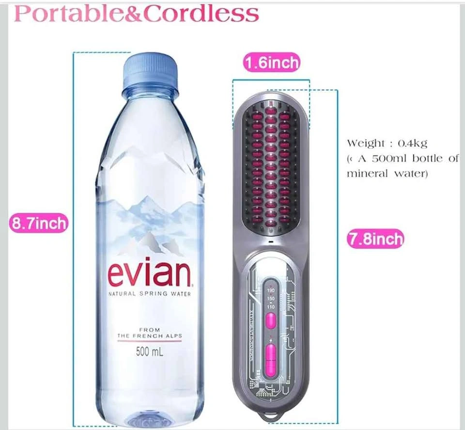 Brand new open box Cordless Hair Straightener Brush 9600mAh - photo 3