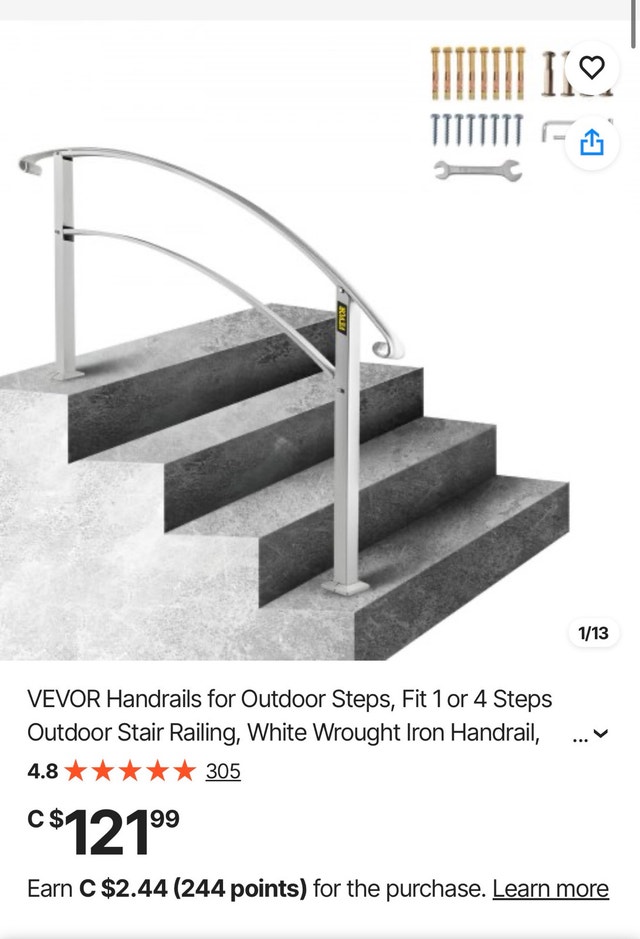 Vevor Iron Handrail