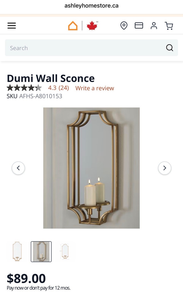 Ashley Dumi Wall Sconce