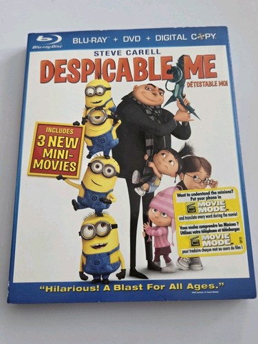 Despicable Me (Blu-ray/DVD, 2010, 3-Disc Set, NEW)