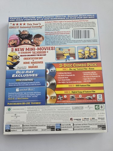 Despicable Me (Blu-ray/DVD, 2010, 3-Disc Set, NEW) - photo 2