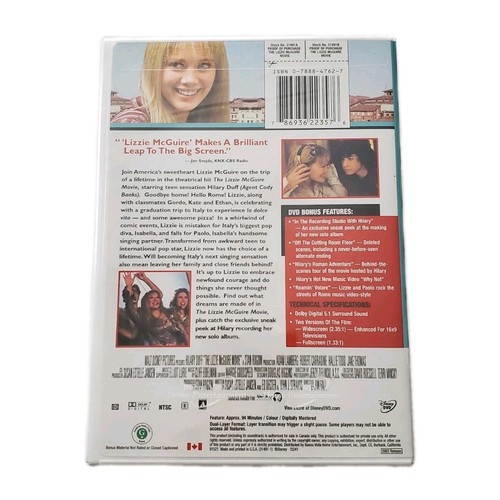 The Lizzie McGuire Movie (DVD, 2003, New Sealed) Hilary Duff - photo 2