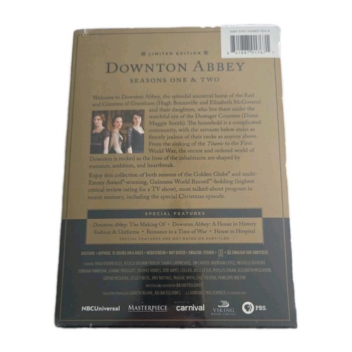 Downtown Abbey Seasons 1 And 2, Limited Edition, New Sealed - photo 2