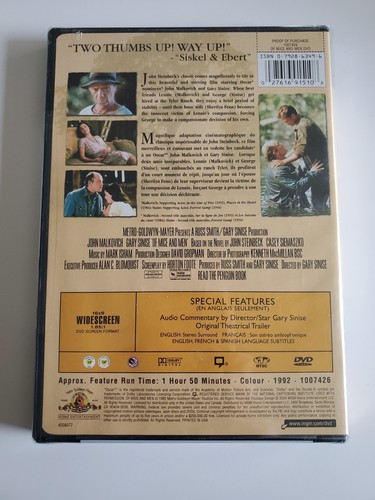 Of Mice and Men (DVD, 1992, New Sealed) - photo 2