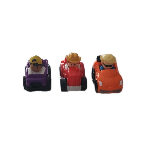 Lot of 3 Fisher Price Little People Wheelies 2010 & 2013