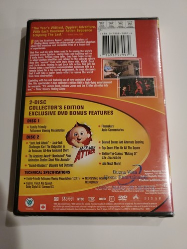The Incredibles (DVD, 2-Disc Set, Fullscreen, Collectors Edition - photo 2