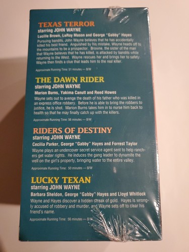 John Wayne - Four By The Duke (VHS, 2000, 4-Tape Set, Collectors - photo 4