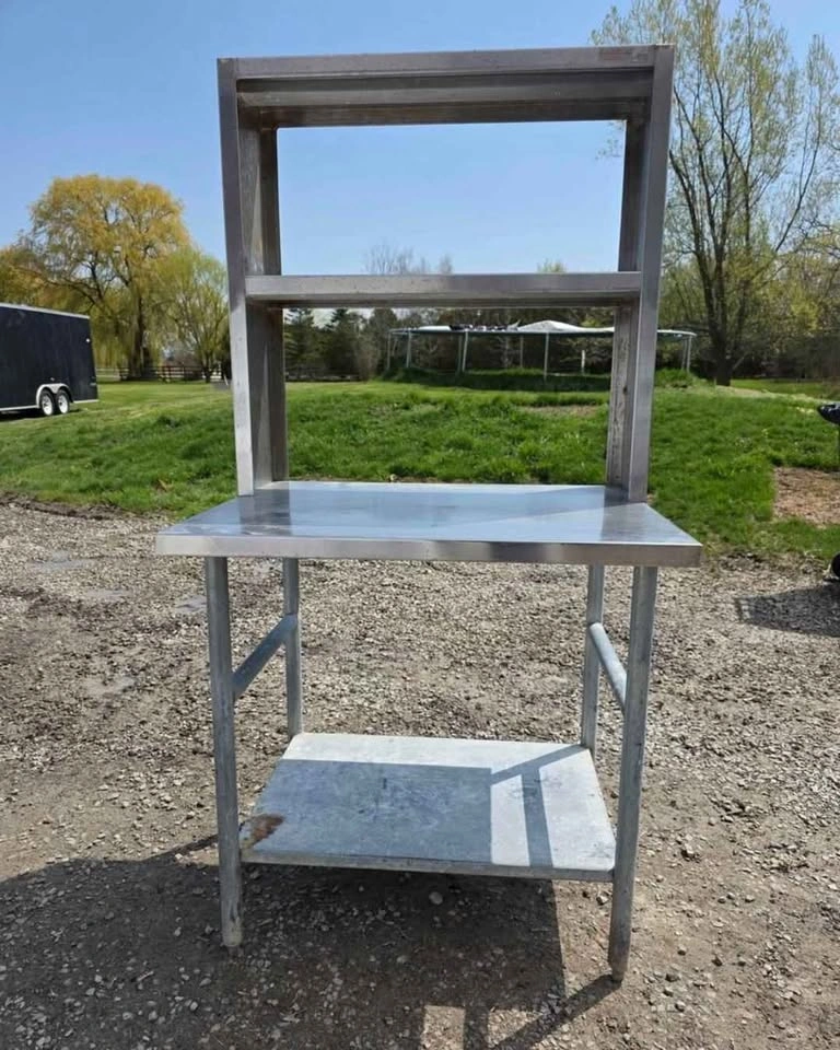 Stainless Steel Work Table With Built On Shelf For Sale - photo 2