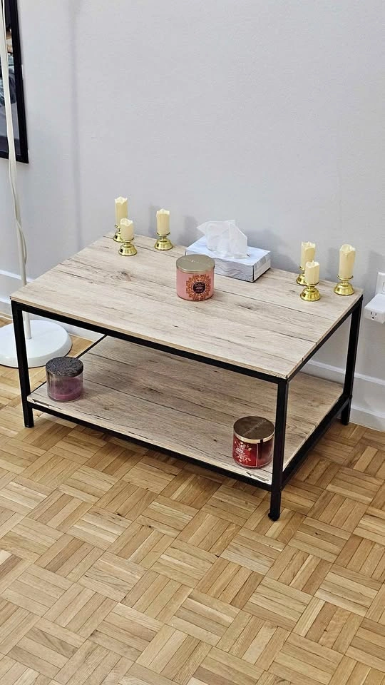 Industrial-Style Two-Tier Coffee Table (move out sale)