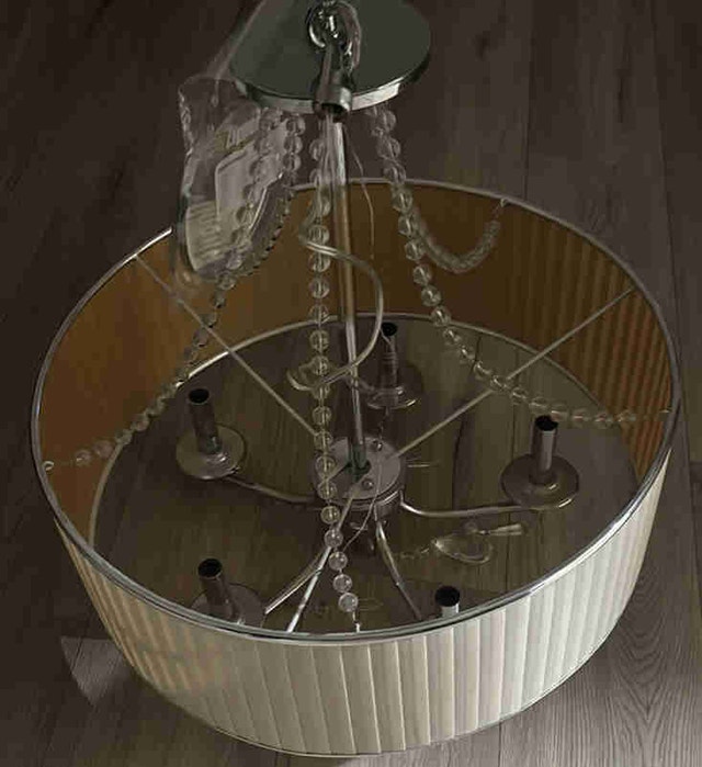 Crystal Beaded Drum Chandelier
