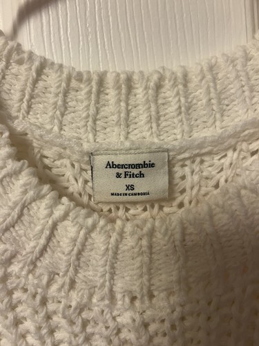 Abercrombie & Fitch Ivory Chunky Knit Sleeveless Sweater XS - photo 3
