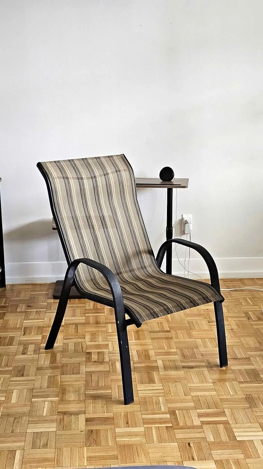 Striped Sling Patio Chair (move out sale)