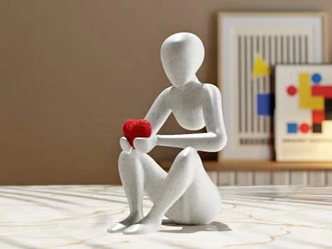 3D Printed 6-Inch Heart Figurine – Emotional Gift & Home Decor