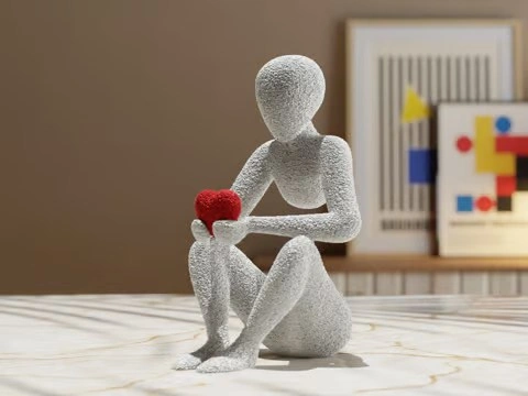 3D Printed 6-Inch Heart Figurine – Emotional Gift & Home Decor - photo 2