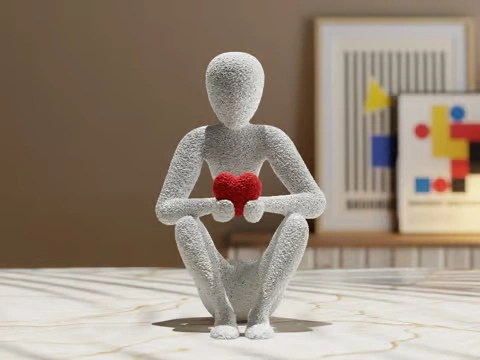 3D Printed 6-Inch Heart Figurine – Emotional Gift & Home Decor - photo 3
