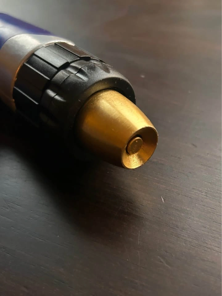 Blue and Brass Garden Hose Spray Nozzle - photo 2