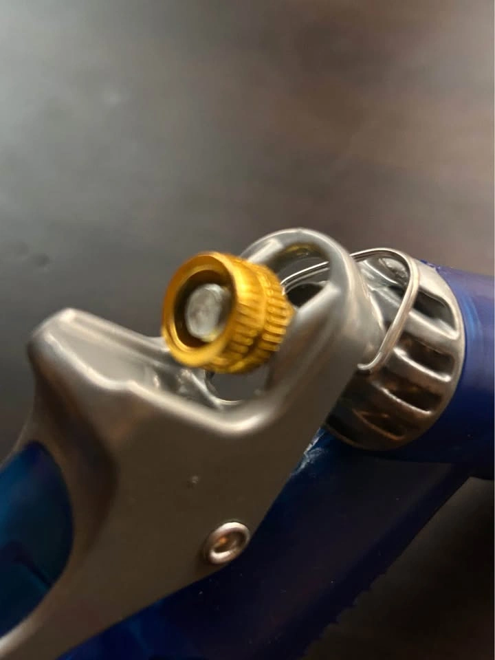 Blue and Brass Garden Hose Spray Nozzle - photo 3
