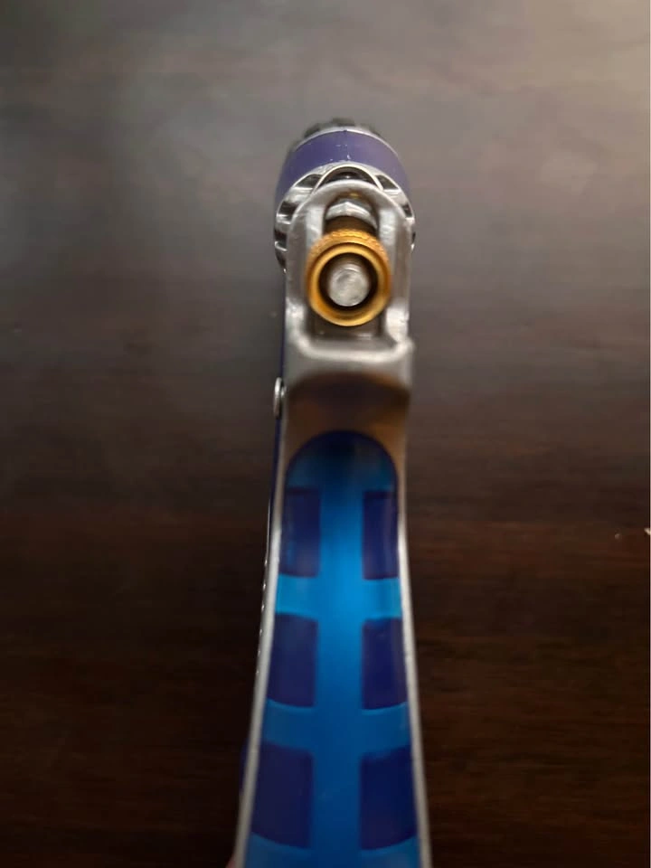 Blue and Brass Garden Hose Spray Nozzle - photo 5