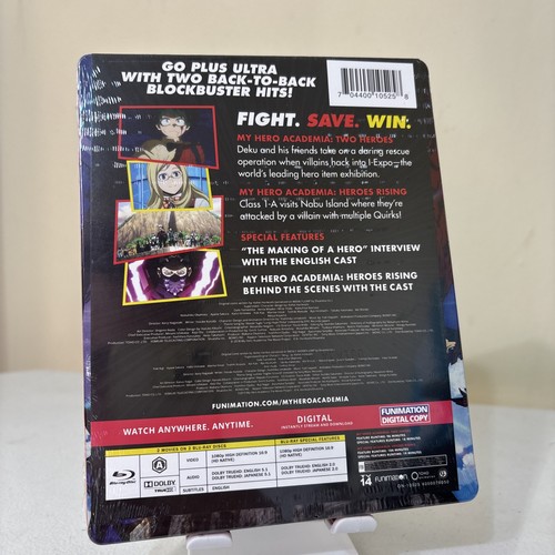 NEW! My Hero Academia Two Heroes + Heroes Rising Steelbook - photo 4