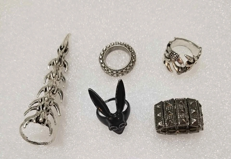 Rings All for $5 halloween or goth