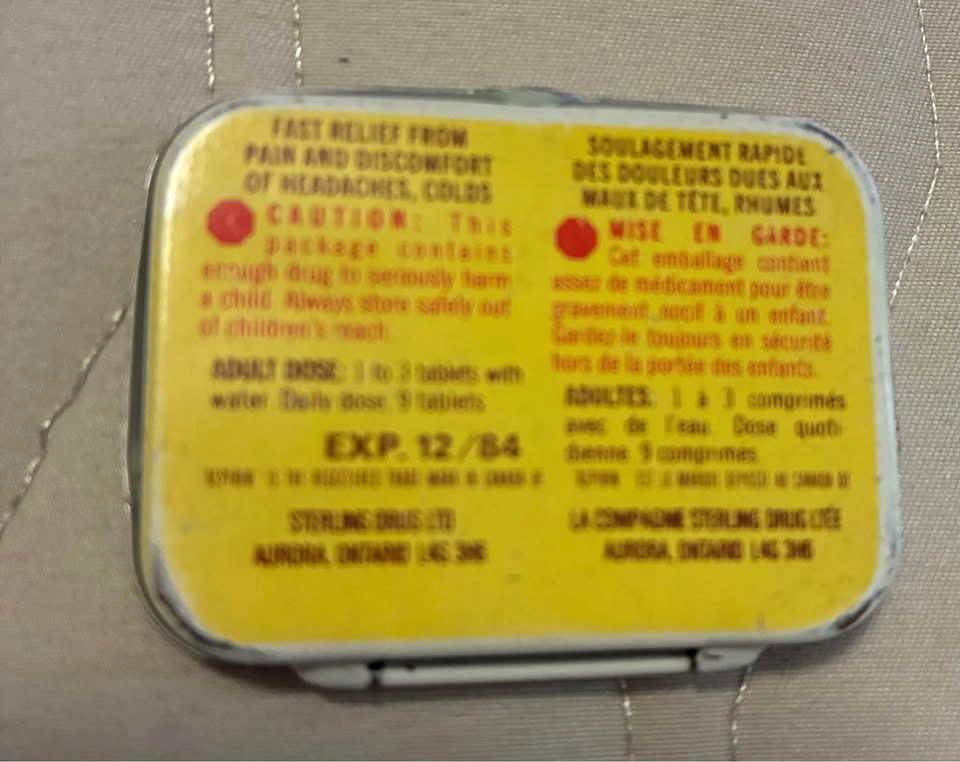 RARE - Pristine Vintage 1980s Bayer Aspirin Metal Pocket Tin - photo 3