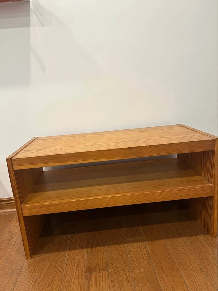 Solid pine shoe organizer/seating/storage/plant shelf - photo 2