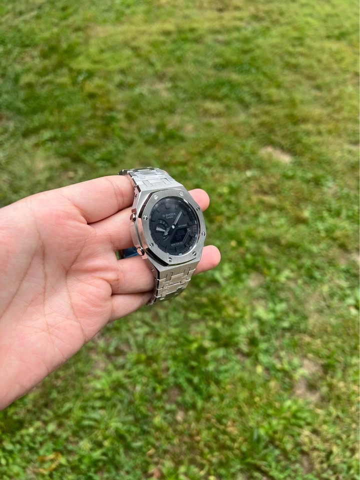 Casio G-Shock GA-2100 CasiOak Stainless Steel Mod - photo 2