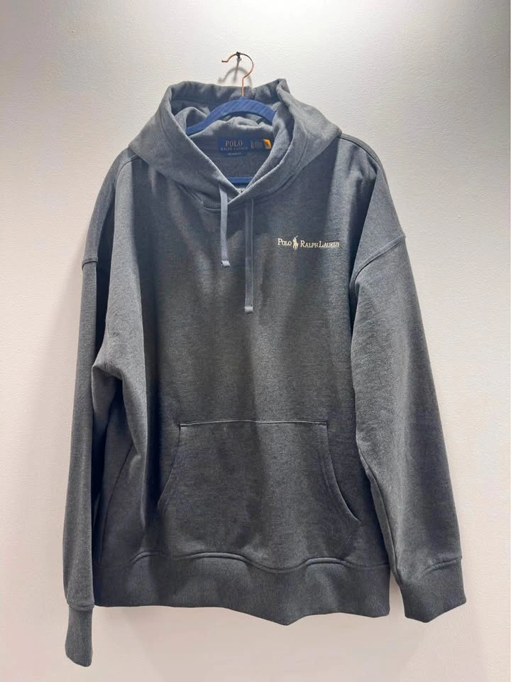 Men’s Polo Ralph Lauren Relaxed Fit Grey Hoodie Size XL