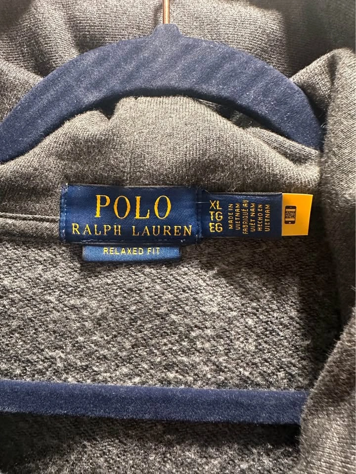 Men’s Polo Ralph Lauren Relaxed Fit Grey Hoodie Size XL - photo 3