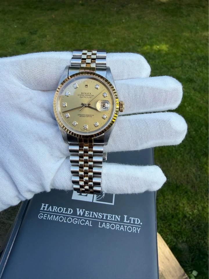 Rolex DJ 36 16233 - Champagne Diamond Dial Factory - Appraised - photo 2
