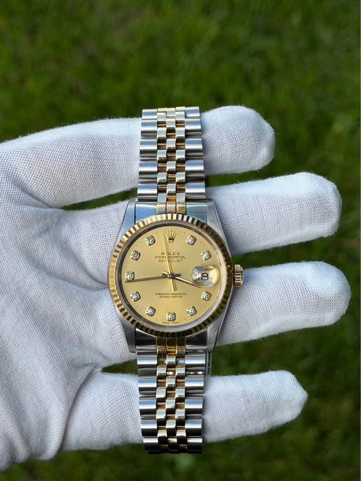 Rolex DJ 36 16233 - Champagne Diamond Dial Factory - Appraised - photo 5