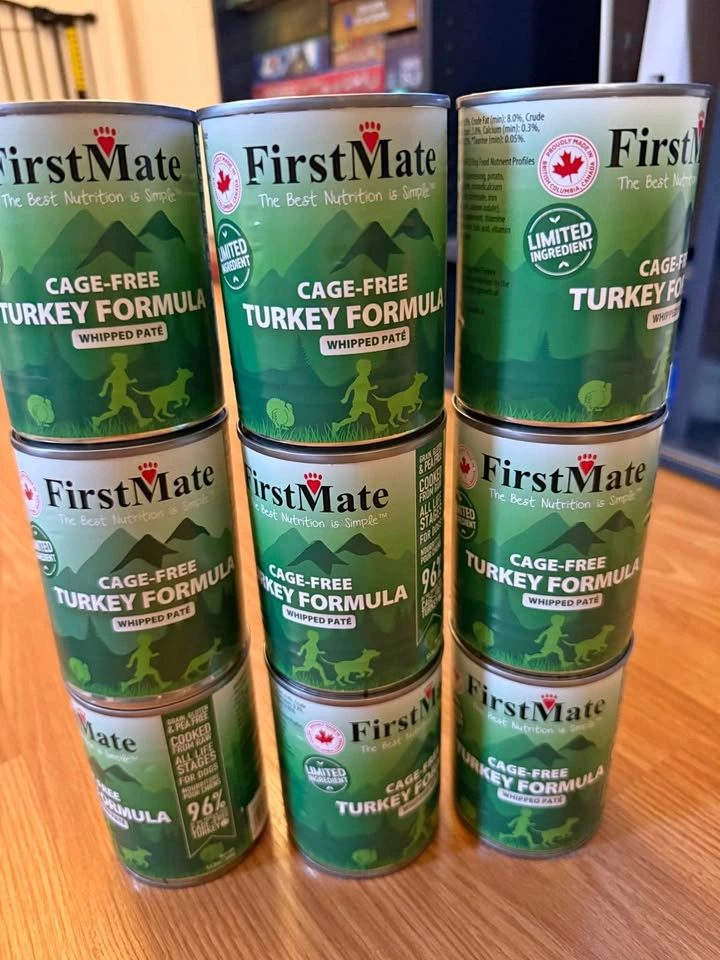 First Mate canned Dog Food. 9 cans 12.2 oz