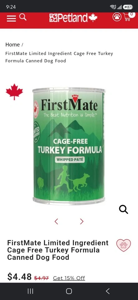 First Mate canned Dog Food. 9 cans 12.2 oz - photo 3