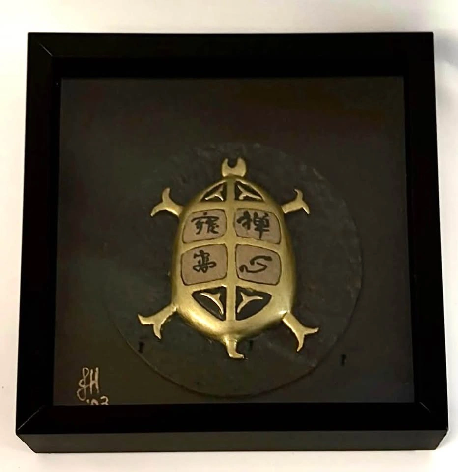 Turtle art FIMO clay, Chinese LUCKY SYMBOLS, COLLECTIBLE framed - photo 5