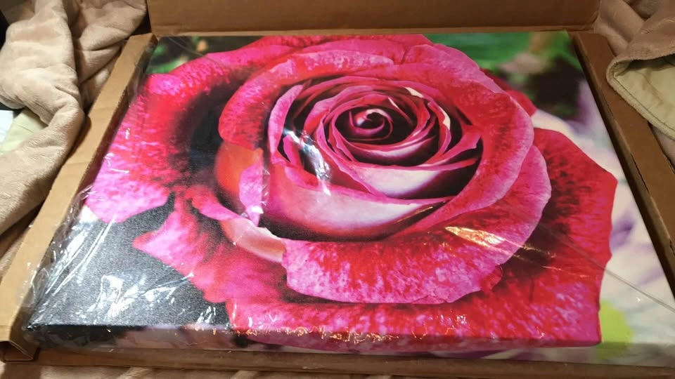 ROSE, FLOWER CANVAS, wood frame 16 x 20 inch - photo 3