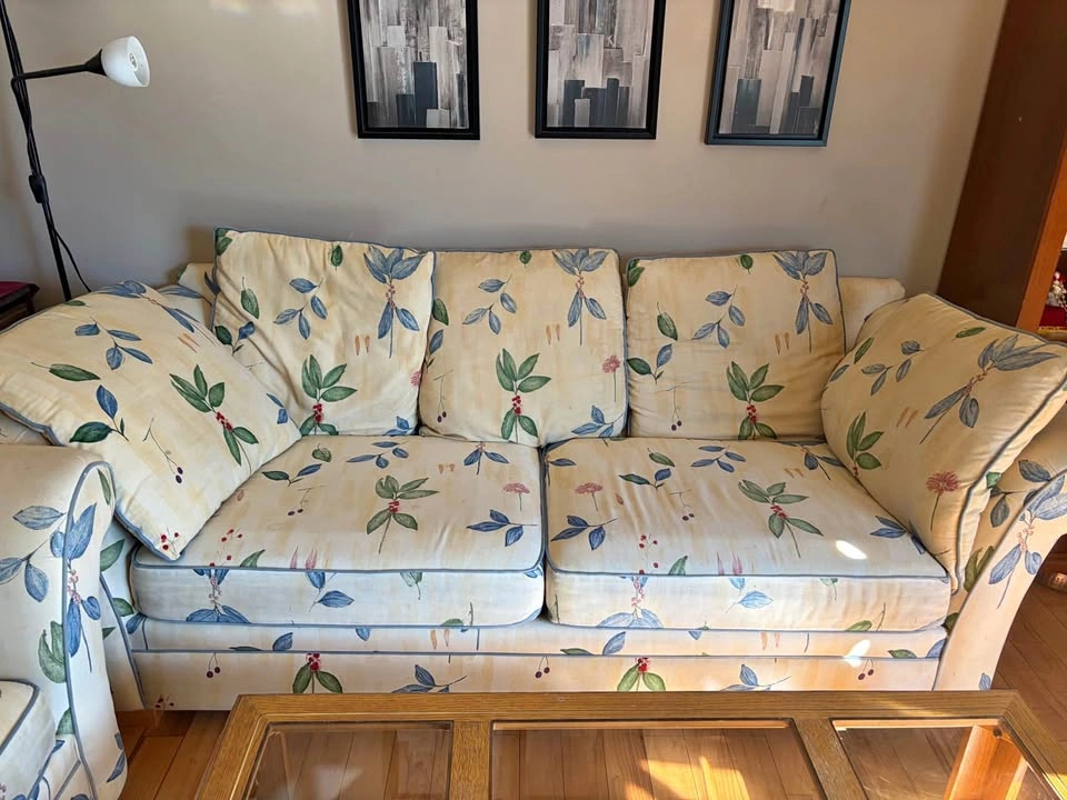 Floral Sofa and Loveseat Set