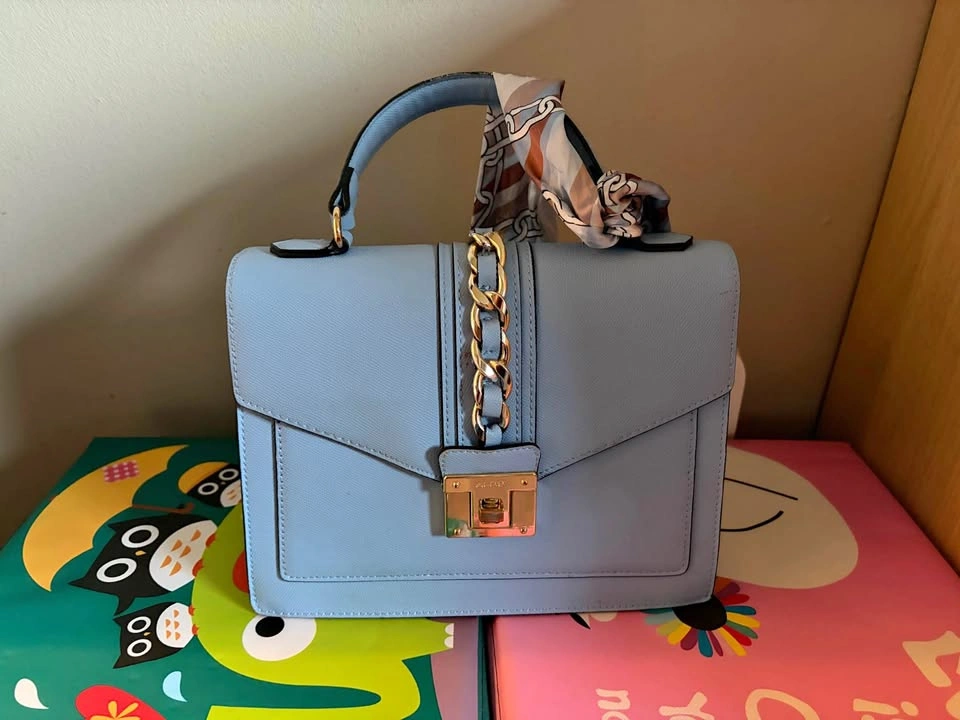 Aldo Light Blue Top Handle Handbag
