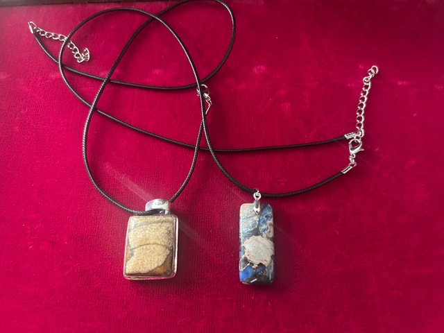 Fossil Stone Pendant Necklaces