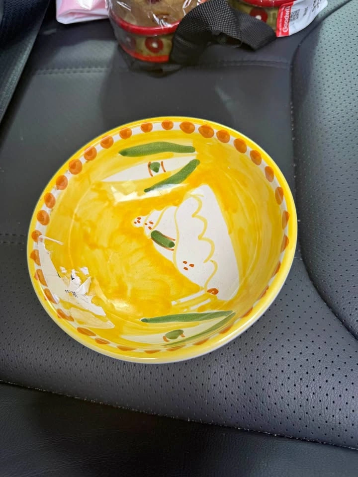 Authentic Hand-Painted Italian Ceramic Bowl from Sorrentina