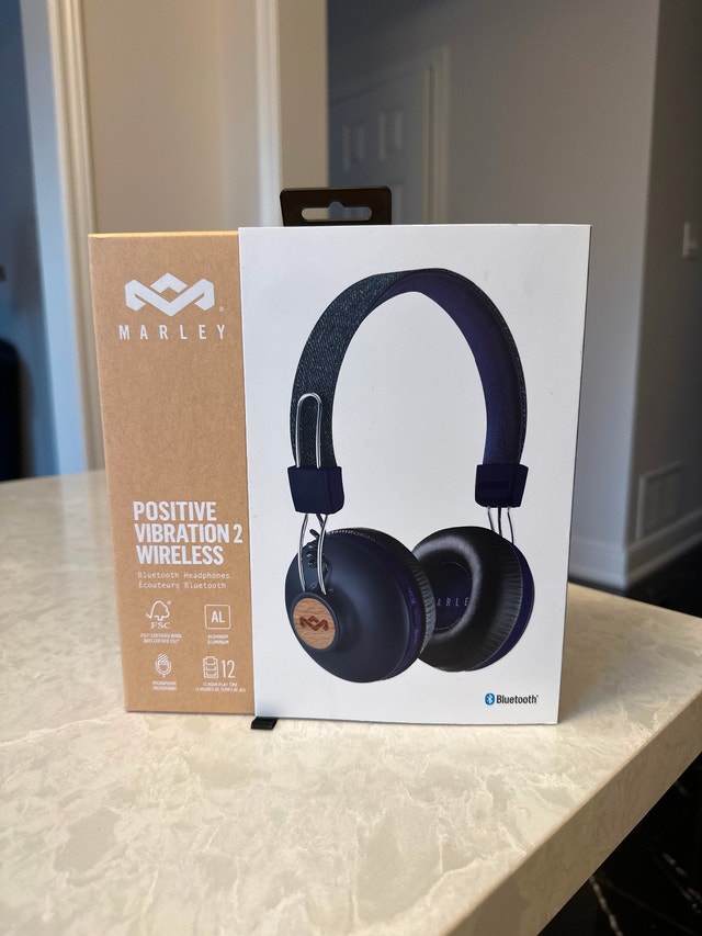 House of Marley Positive Vibration 2 Wireless Headphones blue