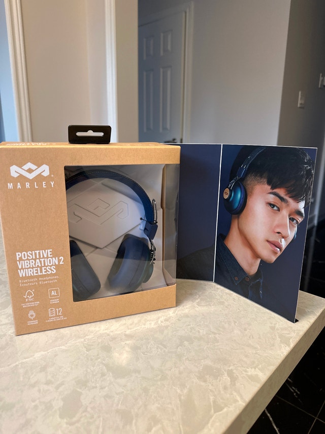 House of Marley Positive Vibration 2 Wireless Headphones blue - photo 2