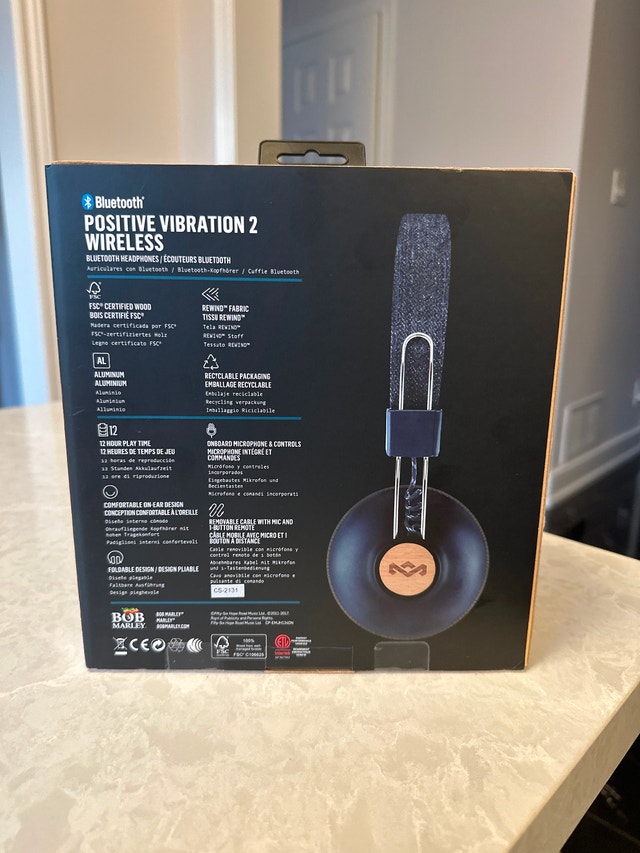 House of Marley Positive Vibration 2 Wireless Headphones blue - photo 5