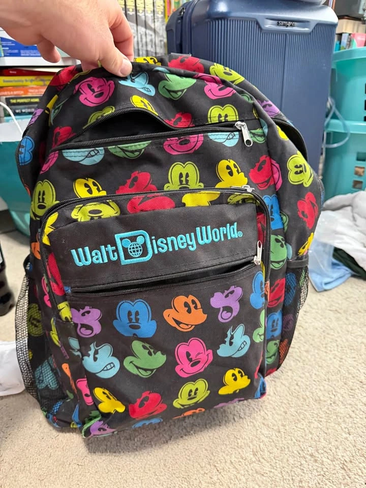 Official Walt Disney World Neon Mickey Mouse Print Backpack
