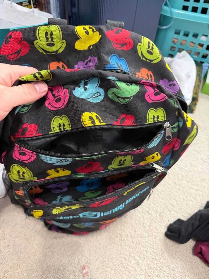 Official Walt Disney World Neon Mickey Mouse Print Backpack - photo 3