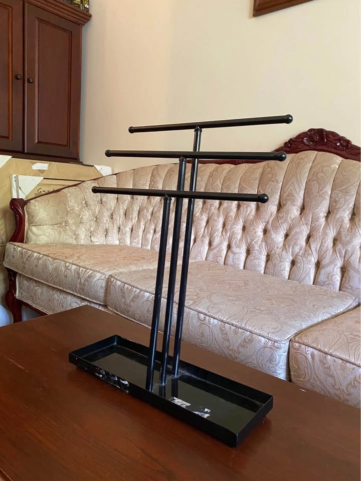Black 3-Tier Tabletop Jewelry Organizer with Storage Tray - photo 2