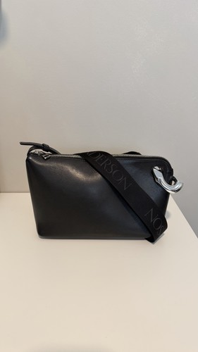 JW Anderson Black Leather Corner Bag