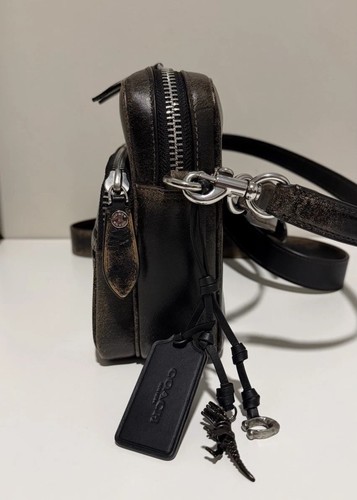 Coach Dakota Crossbody Bag In Loved leather Black Silver Hardwar - photo 2