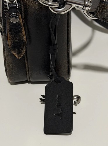 Coach Dakota Crossbody Bag In Loved leather Black Silver Hardwar - photo 3